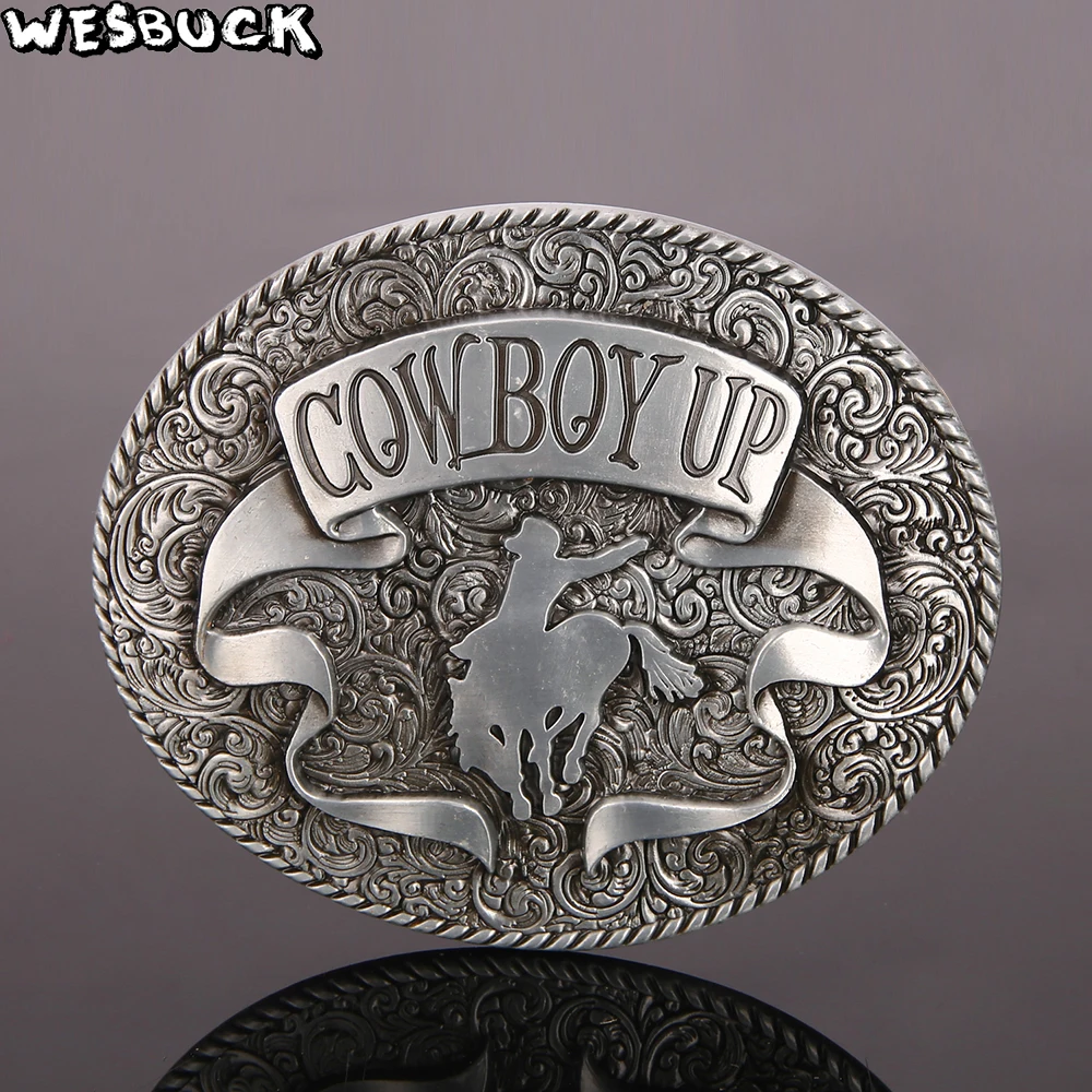 WesBuck бренд лошадь в ковбойском стиле на шнуровке с пряжкой Meltal Прохладный цветок