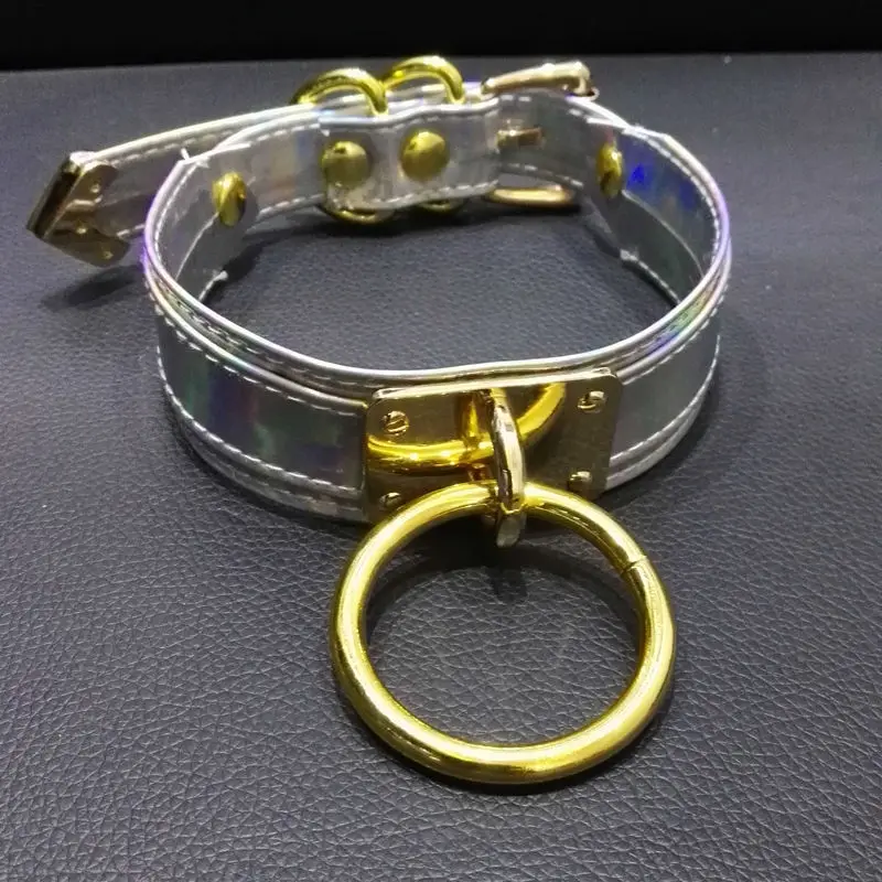 Женское колье из искусственной кожи круглое в стиле Харадзюку золотистого