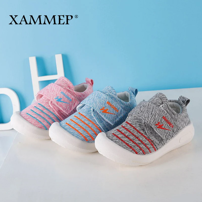 Кроссовки Xammep Детские сетчатые повседневная обувь на плоской подошве для