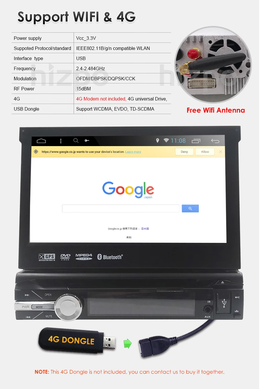 Универсальный 1 din автомобильный Радио Android GPS Bluetooth Авторадио Стерео Mirrorlink