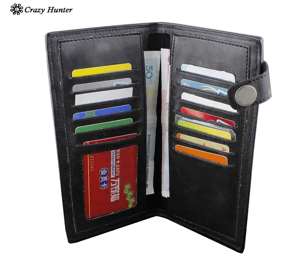 Готический Череп Крест Байкер Панк держатель для карт мужской кожаный кошелек с