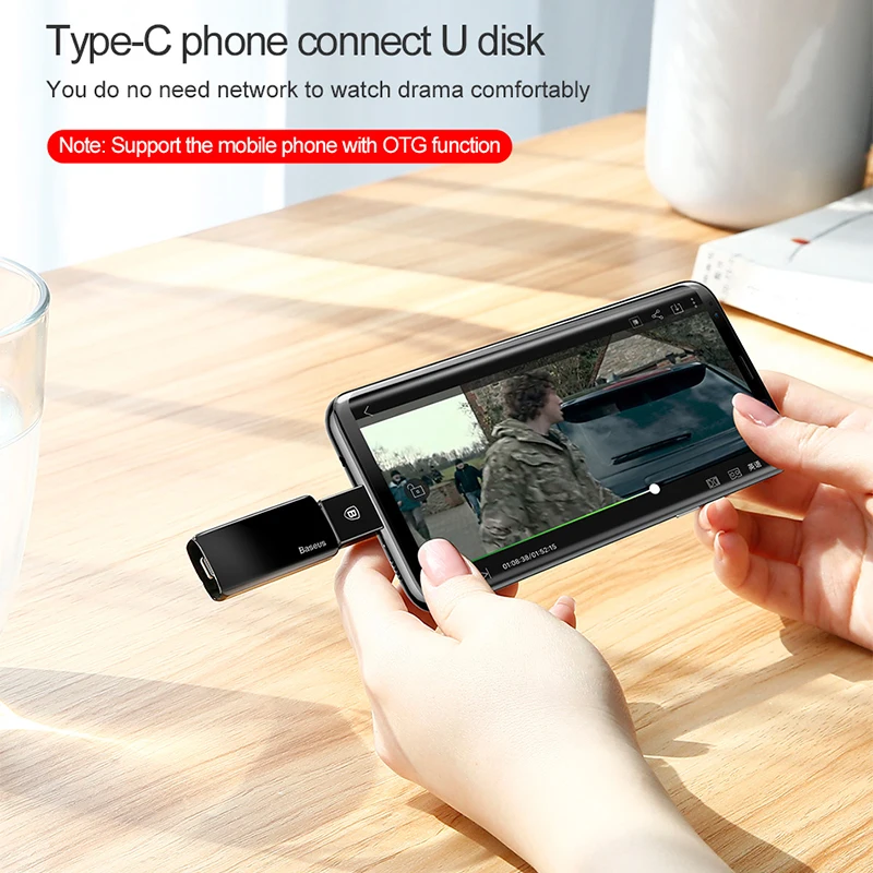 Адаптер Baseus OTG USB Type C преобразователь данных в Type-c адаптер для Samsung S9 S8 Xiaomi
