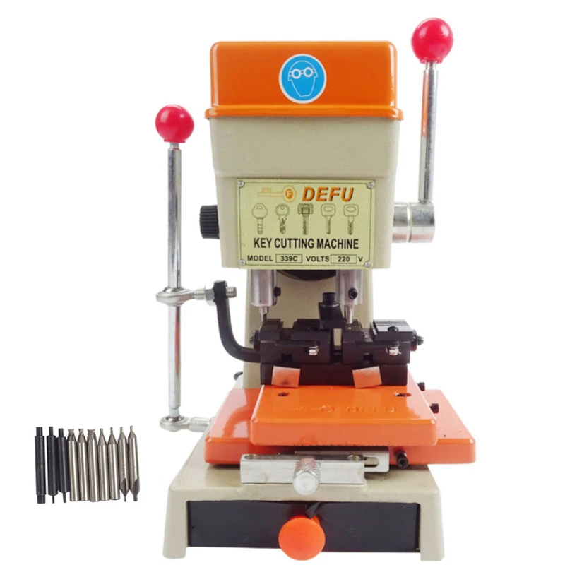 Вертикальная электрическая машина для резки ключей с руководством на английском языке 150 Вт многофункциональная машина для дублирования ключей 220 В/50 Гц 339C