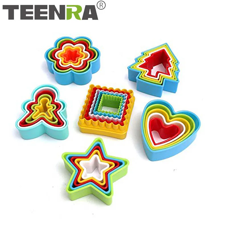 TEENRA 5 шт./компл. набор резаков для печенья в форме сердца торта 3D резак инструменты