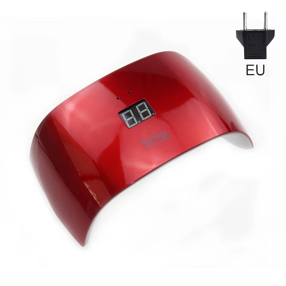 Red EU SUN 9X лампа для ногтей УФ светодиодный светильник для маникюра Max18W UF лампы профессиональная Сушилка для ногтей гель лак Lampara 9 светодиодный s - Цвет: Red EU