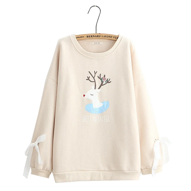 Q2hsf27 зима Для женщин Толстовки пуловер спортивный костюм женский мультфильм