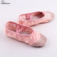 pink leather ballet dance slippers gym shoes childs boys girls sizes full sole