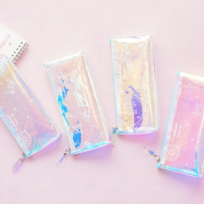 1 шт. кавайный чехол для карандаша 12 созвездий лазерная подарок Хэлло Китти
