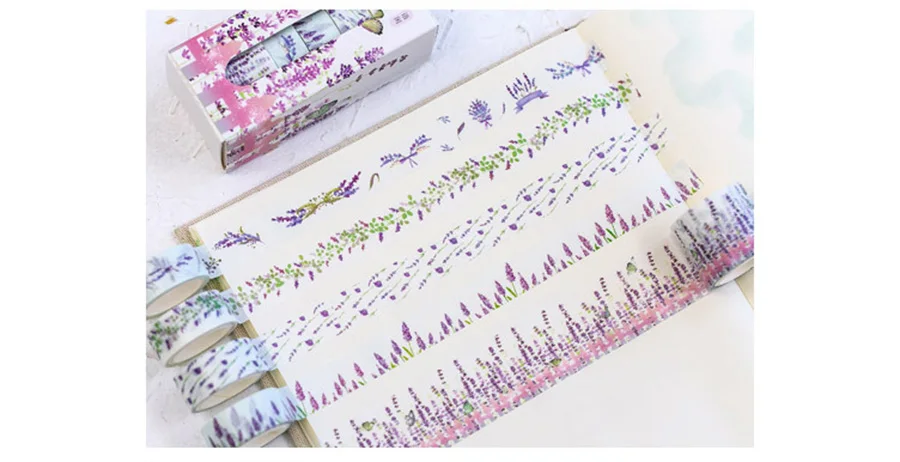 5 шт./кор. с цветочным принтом сезона в штучной упаковке лента washi DIY декоративная лента Скрапбукинг планировщик этикетка для маскирующей ленты стикер канцелярские принадлежности