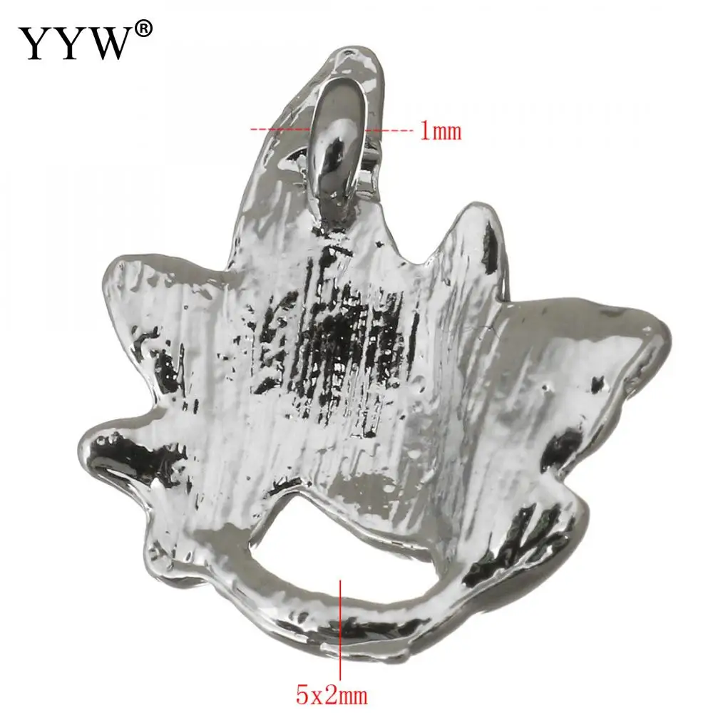 

16x18x4mm Fashion Jewelry Accessories Diy Women Jewelry Maple Leaf Shape Silver Color Plated Pendant With Loop