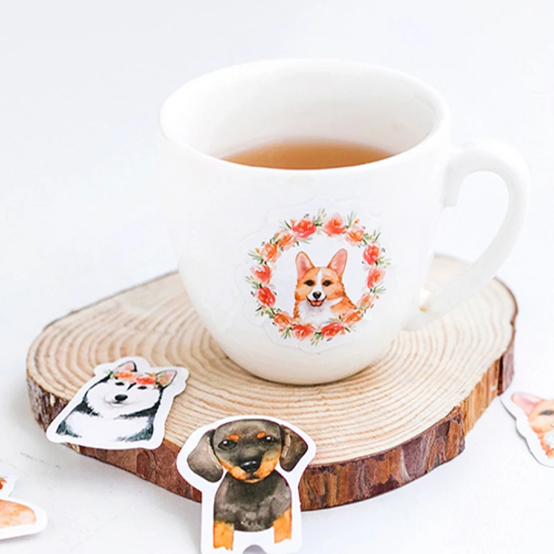46 шт./кор. Kawaii собак звезда мини Бумага дневник бумажные этикетки и наклейки ремесла украшения Скрапбукинг Стикеры