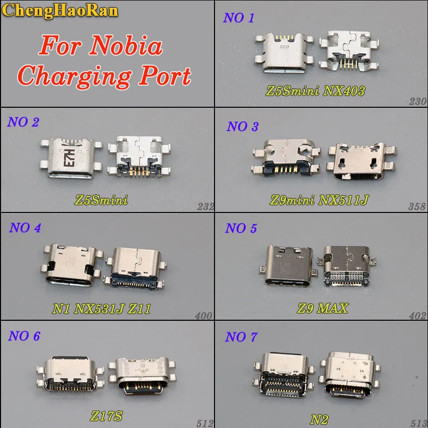 ChengHaoRan micro usb разъем для зарядки Nubia Z5Smini Z9mini Z9 MAX N1 N2 NX403 NX511J NX531J Z11 Z17S|Соединители| |