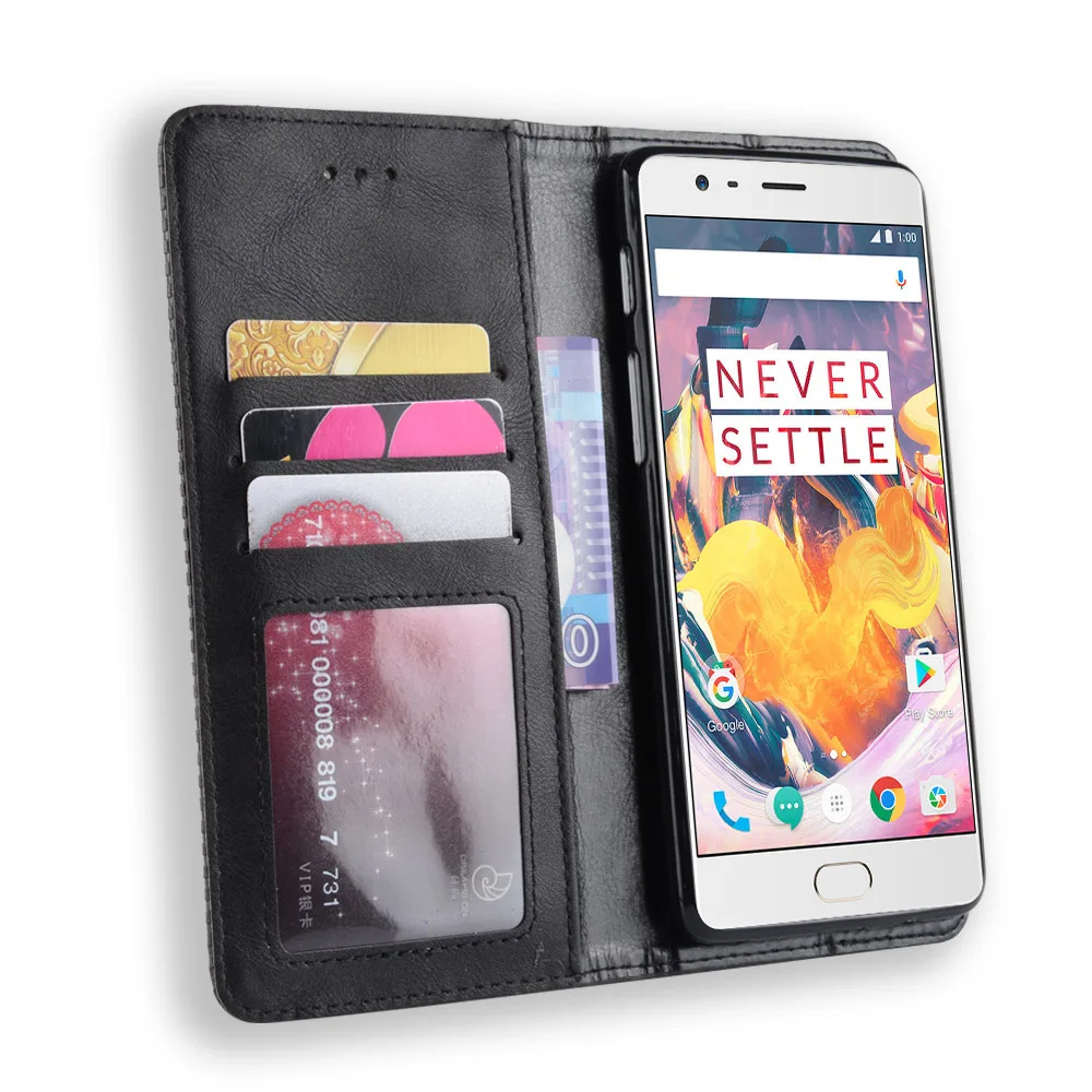 Магнитный винтажный кожаный чехол премиум-класса для Oneplus 3T A3010 One Plus 3 A3000 A3003 чехол 5,5 дюймов легкомысленный противоударный чехол