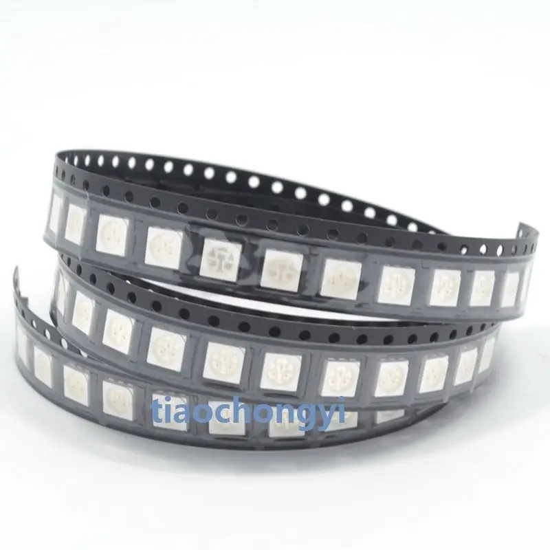 100 шт. 5050 SMD УФ/фиолетовый 3 чипа ультра яркий светодиодный светильник излучающие