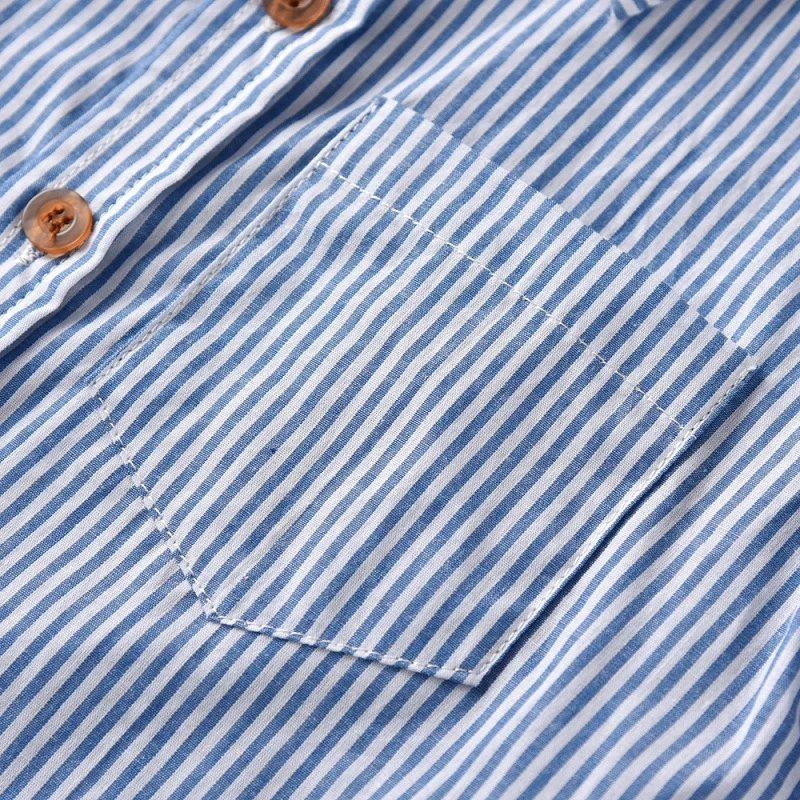 New Style Spring Kids Children Shirts Cotton Baby Boys Blouse Long Sleeve Striped Turn-down Collar Infant Clothes Casual 2-8Year | Мать и