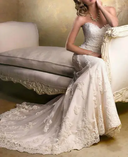 Crazy! New Sexy 2015 A-line Appliques Lace White/Ivory Wedding Dress Custom size 2+4+6+8+10+12+14+16+18+++ | Свадьбы и торжества