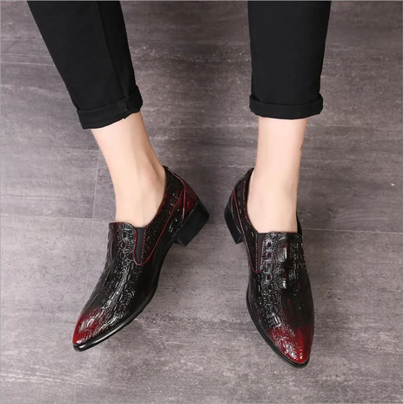 Высококачественная обувь из крокодиловой кожи Мужские туфли-оксфорды