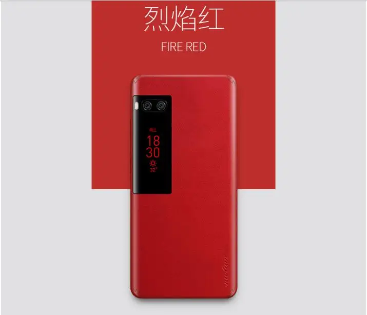 red Meizu pro 7 чехол из натуральной кожи. Ручная работа 360 полностью обернутая кожаная задняя крышка для meizu pro 7 plus с бесплатной доставкой - Цвет: red