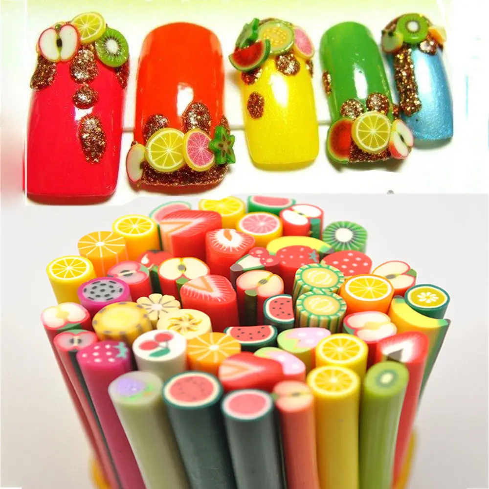 1 шт ногтей 3D фрукты фимо Артикул смешанные цвета Сделай Сам ногтевая