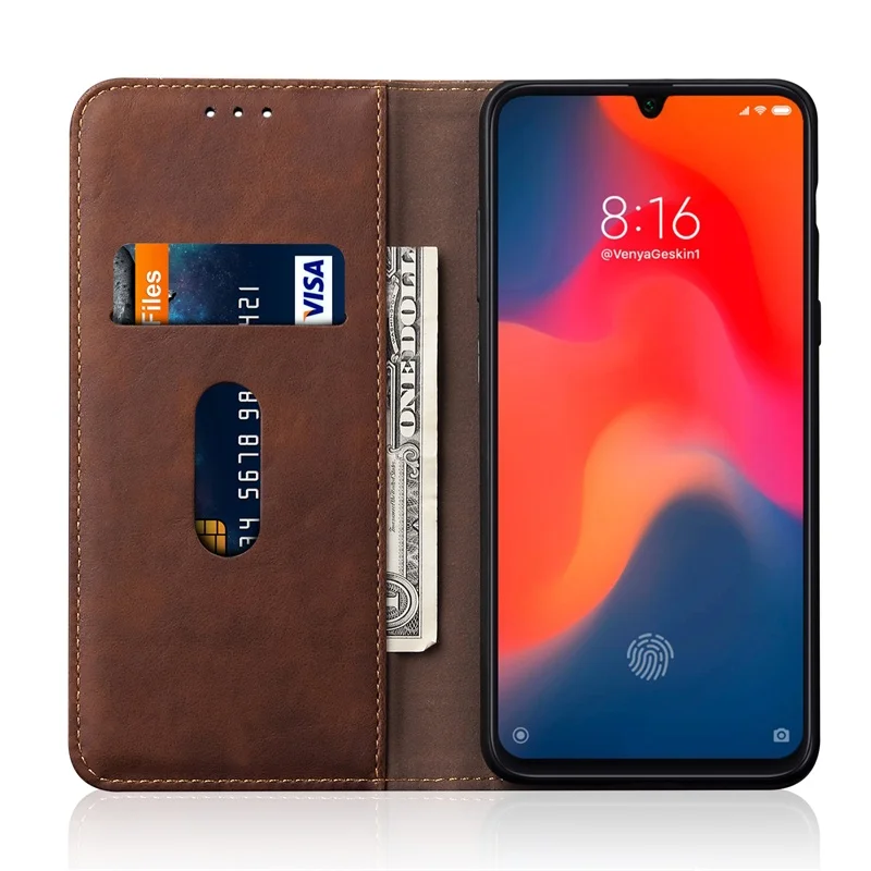 Xiaomi mi 9 Роскошный Ретро Простой кожаный чехол для Xiao откидной кошелек магнитный