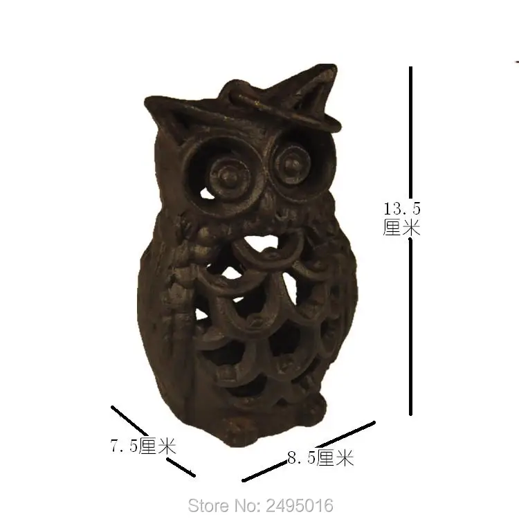 Чугунный Настольный подсвечник светильник черная сова|candle lantern|lantern holdercandle holder
