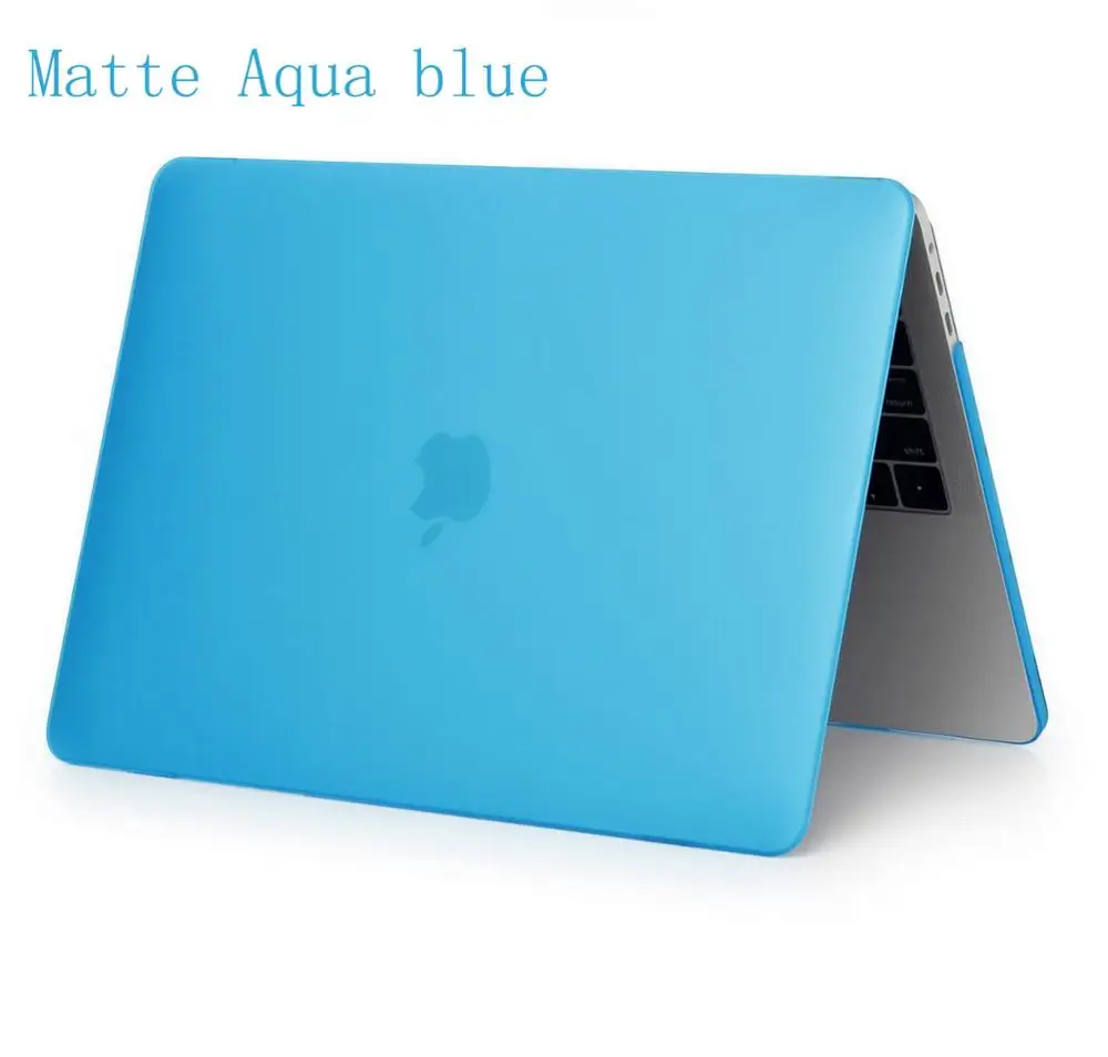Matte shui blue Кристальный \ матовый чехол для Apple Macbook Air Pro retina 11 12 13 15, для Mac book Air 13 A1466 air с сенсорной панелью A1932 - Цвет: Matte shui blue