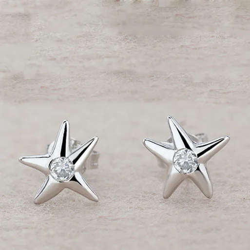 Горячая Распродажа модные серьги гвоздики из стерлингового серебра 925 пробы для