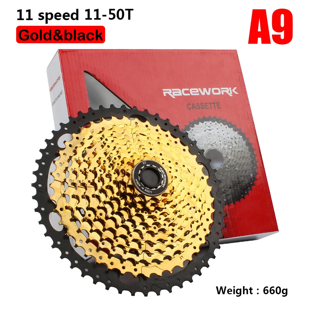 11Speed 11-50T Кассета для горного велосипеда, 10 скоростей, 11 скоростей, 11-42 T/46 T/50 T/52 T, колесо свободного хода, Черное золото, стальной маховик, звездочка, запчасти для велосипеда - Цвет: 11Speed 11-50T