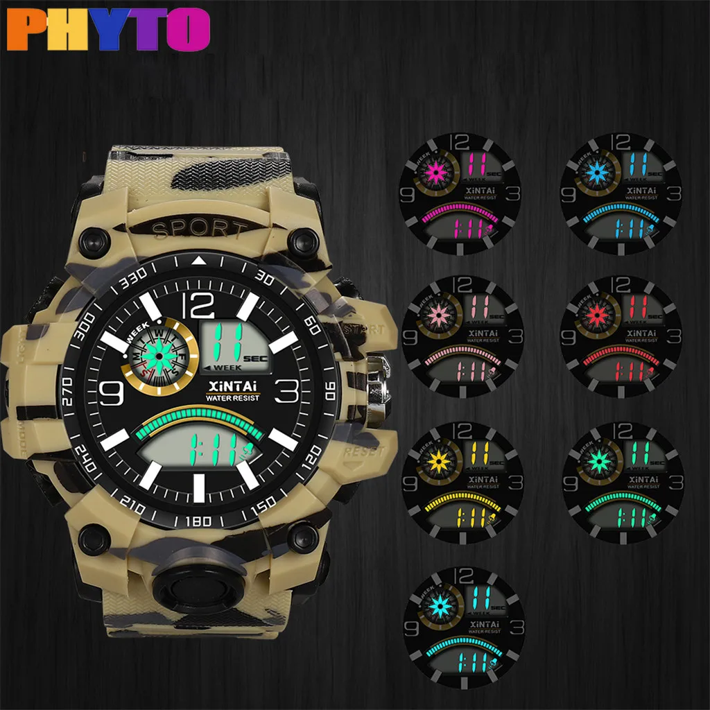 Saatleri Мода High-End Multi-function 30 M Электронные Водонепроницаемые часы элегантный аналоговый роскошный спортивный высокое качество@ 5
