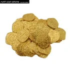 Цельнокроеное изделие, европейская, испанская, Doubloon, золотая монета, капитан Игрушка пирата, металлическая монета для вечеринки, для игры с сокровищами, охота