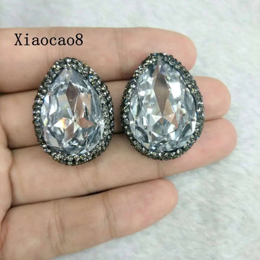 Цвета: золотистый Серебристый Большие хрустальные серьги классические женские