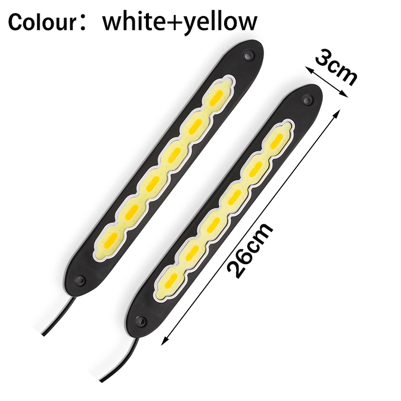 Meetrock 2 шт. drl светодиодные противотуманные фары светильник белого и желтого цвета