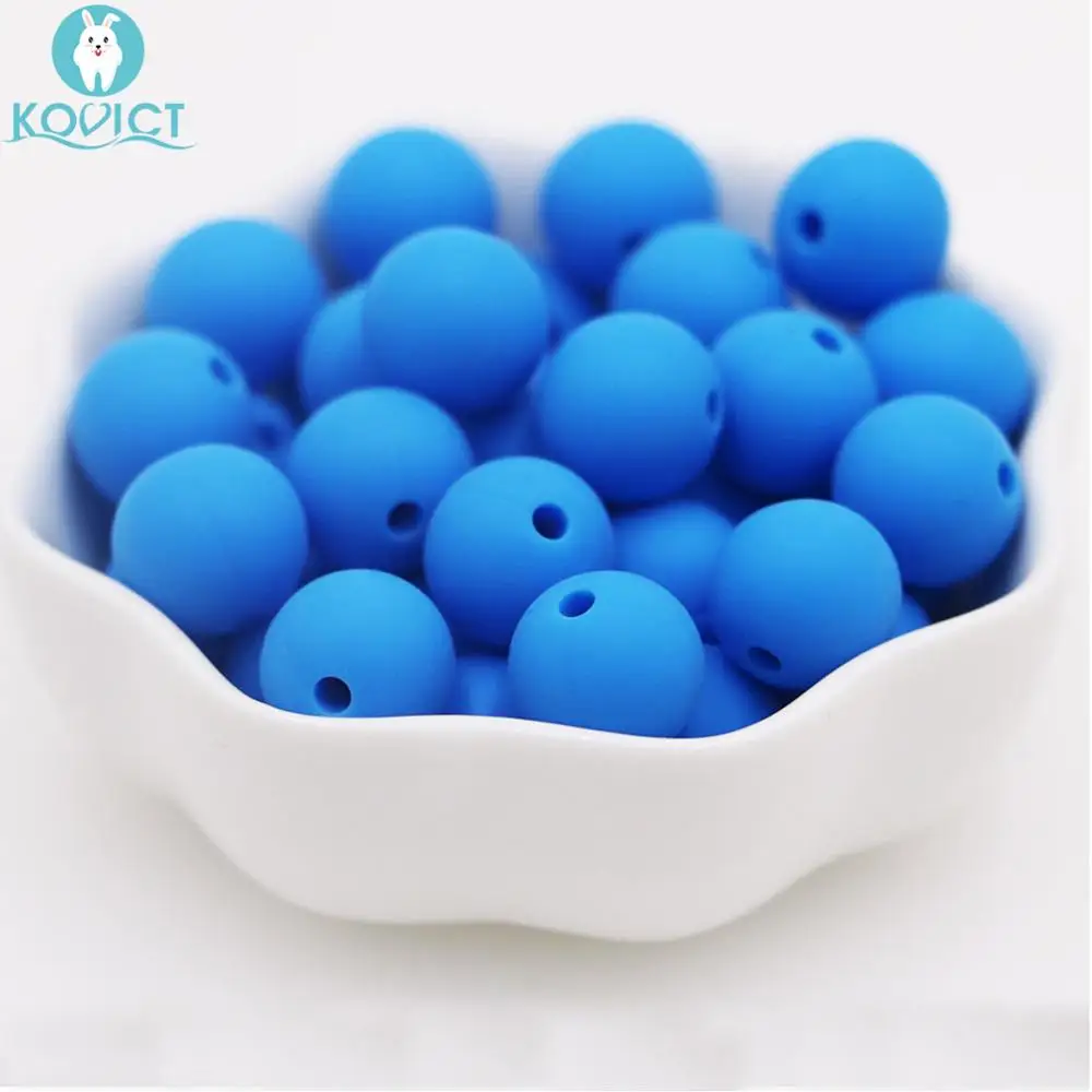 NO.6 Sky blue Kovict 12 мм 10 шт Силиконовые Круглые бусины bpa бесплатно детские игрушки для прорезывания зубов DIY цепочка для соски силиконовый Прорезыватель для зубов из бусин для ожерелья - Цвет: NO.6 Sky blue