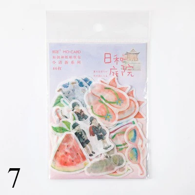 7 46 шт./кор. Kawaii фрукты КИТ Стикеры милые канцелярские Стикеры s пуля бумага для журнала Стикеры для малыша DIY Скрапбукинг ежедневник, альбомы - Цвет: 7