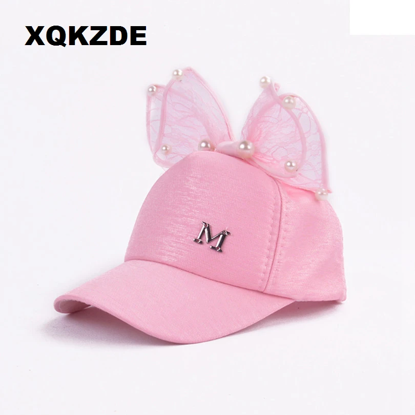 Буква М унисекс сезон: весна–лето детей Бейсбол Кепки Девочки Snapback хип-хоп