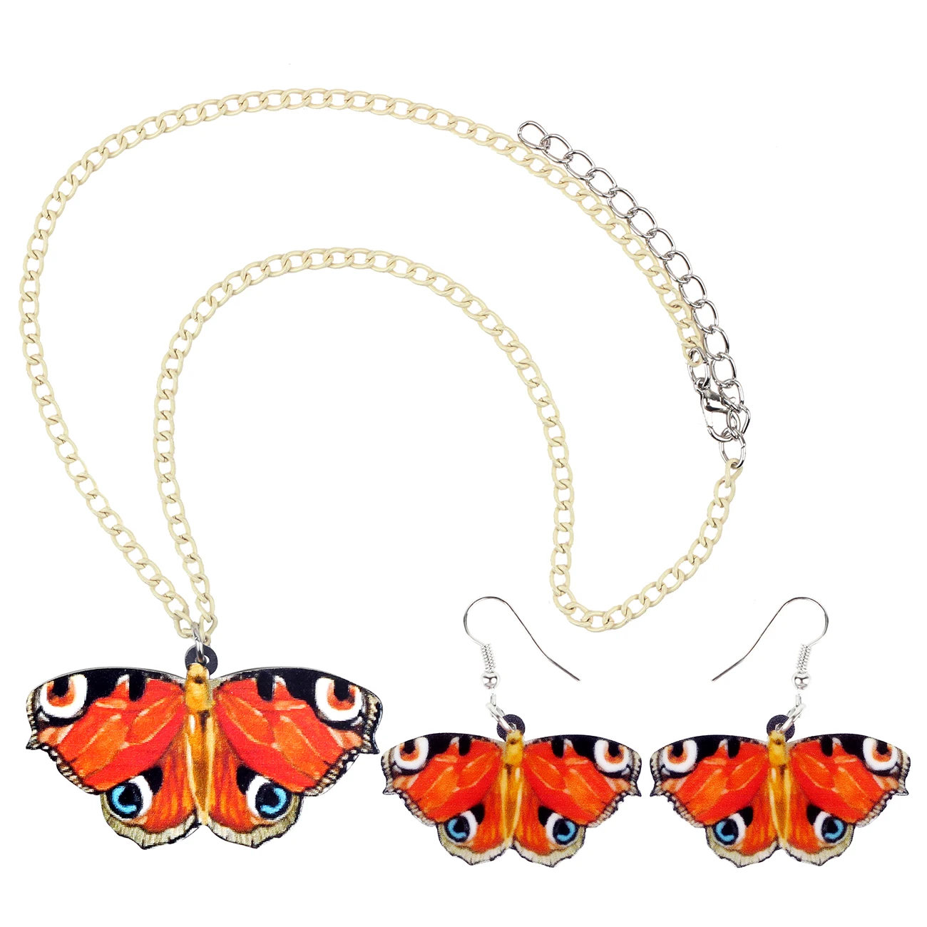 NEWEI акриловые Junonia альмана бабочка насекомых Ювелирные наборы серьги Висячие