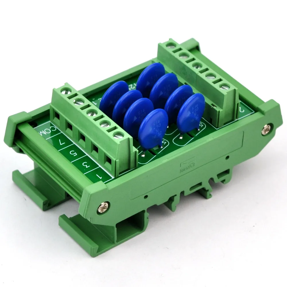 8 Channels Common DIN Rail 275V SIOV Varistor Surge Protection SPD Module. | Электронные компоненты и