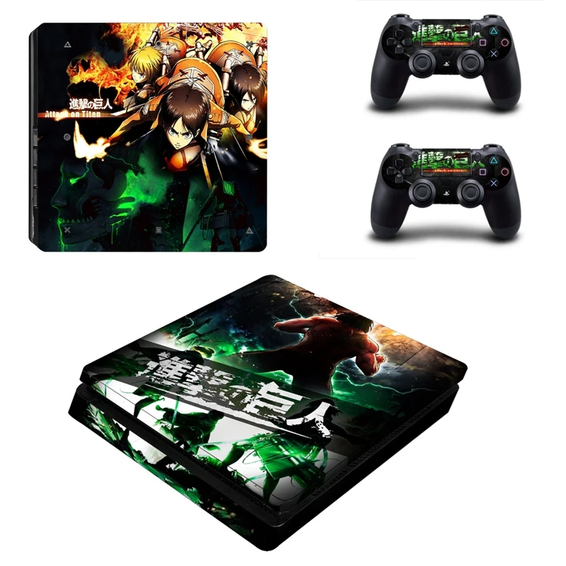 Shingeki no Kyojin наклейка на титановый чехол для Playstation 4 Slim PS4 консоль и наклейки 2