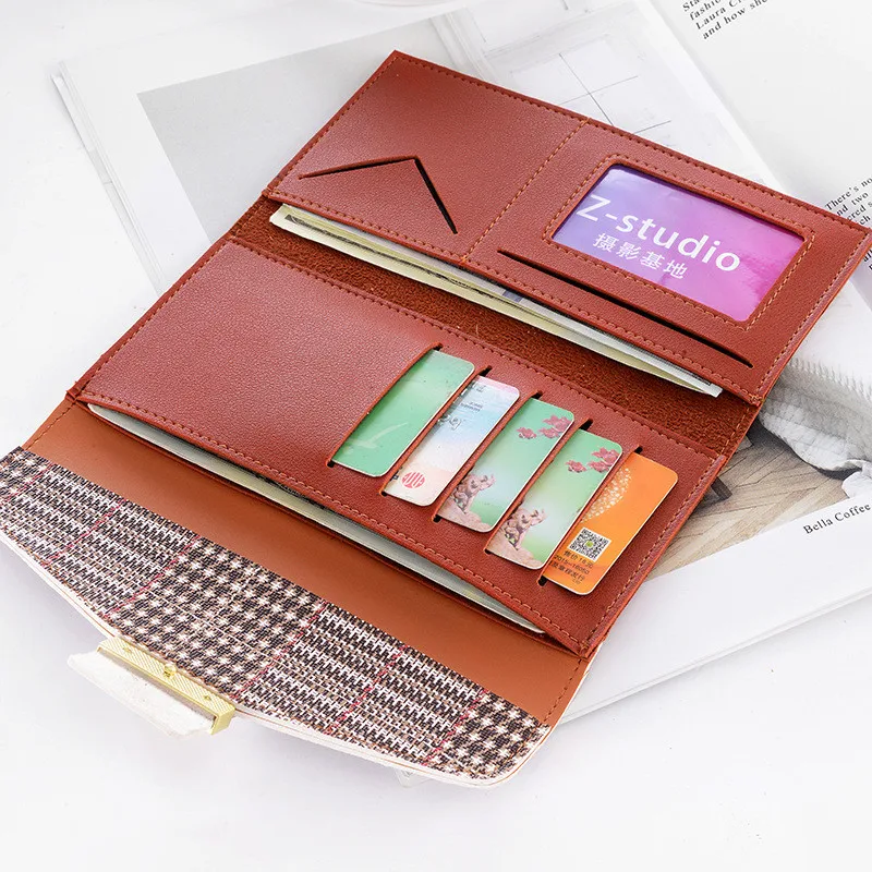 Clearance Sale Bag PU Leather Long Wallet for Women Purse Girls Ladies Fashion Money Multi-function Clutch Card Holder | Багаж и сумки