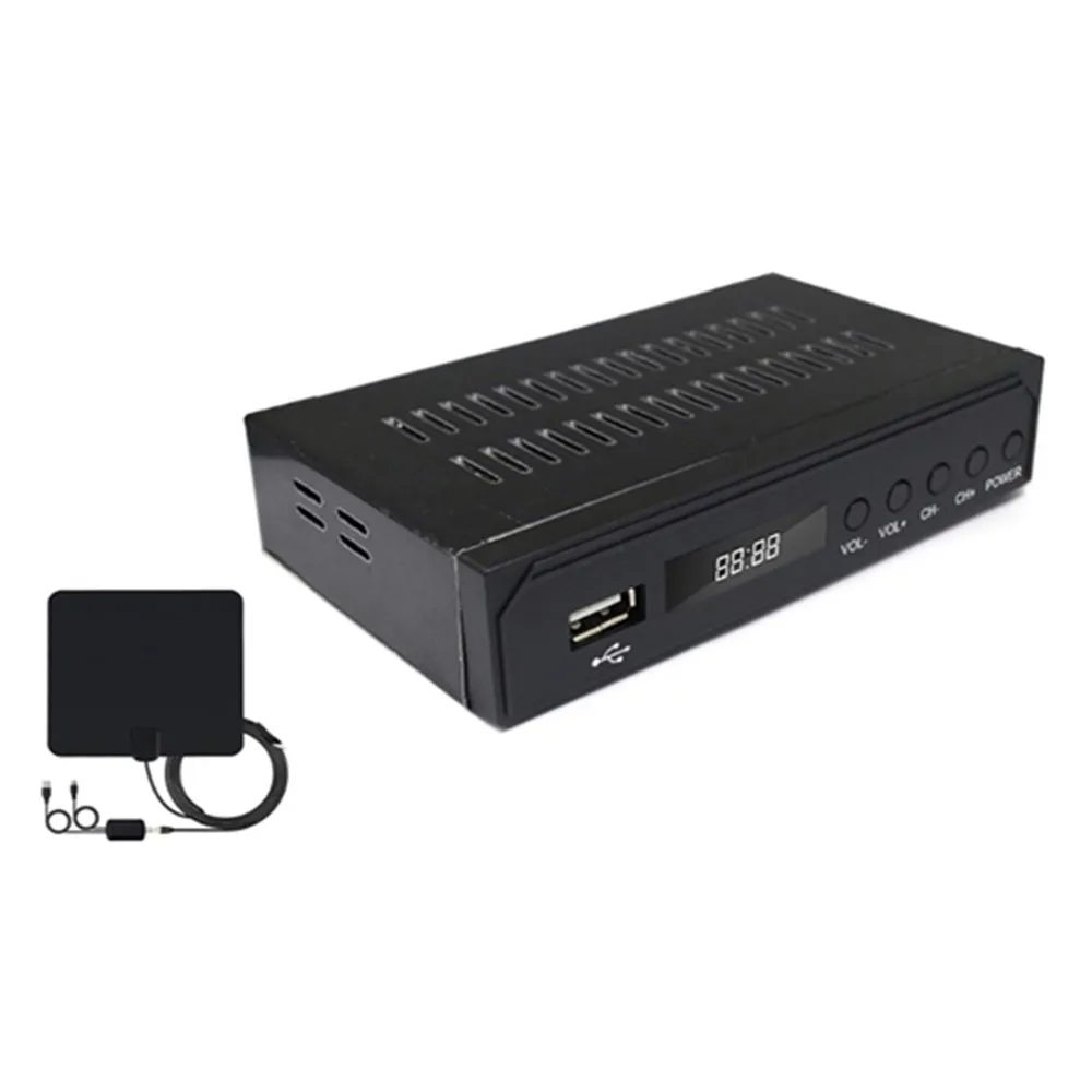 DVB-TV Antenna Vmade HD ТВ приставка ATSC цифровой аналоговый преобразователь наземный приемник для Кореи/США/Мехико/Канада+ внутренняя ТВ антенна - Цвет: DVB-TV Antenna