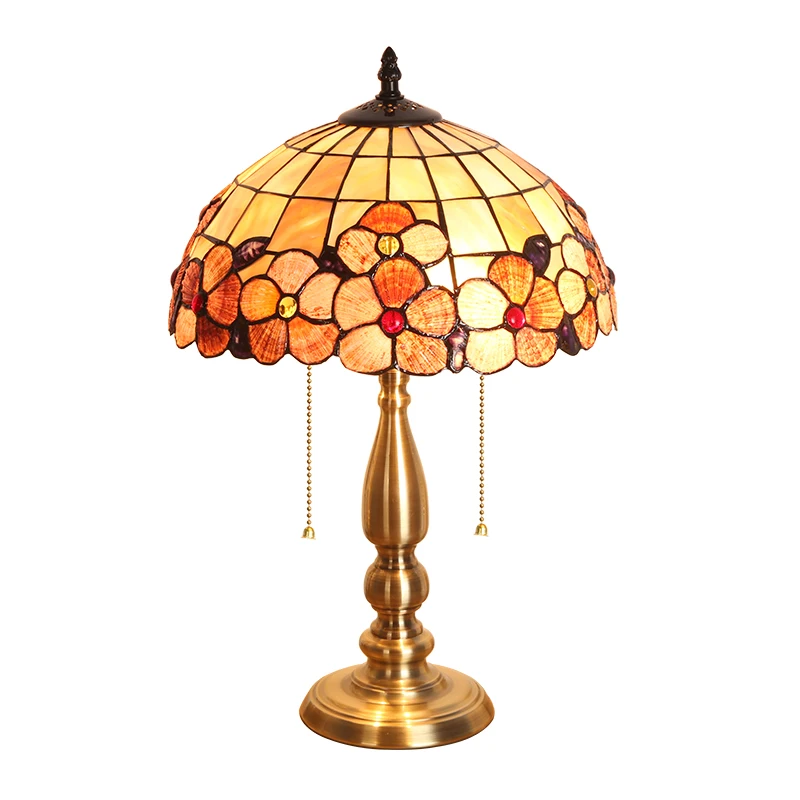 fashion Mediterranean shell table lamp study desk bedroom bedside |