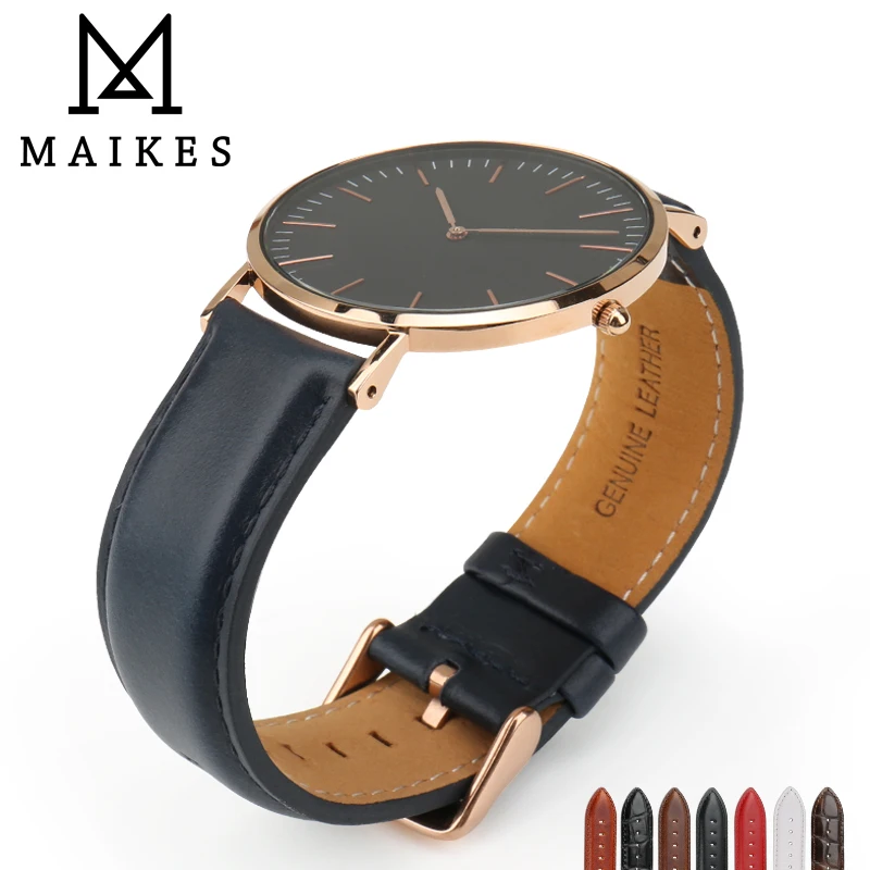 MAIKES, модные новые аксессуары для часов, простые белые ремешки для часов для мужчин или женщин, ремешок для часов для замены мужских Т-браслетов