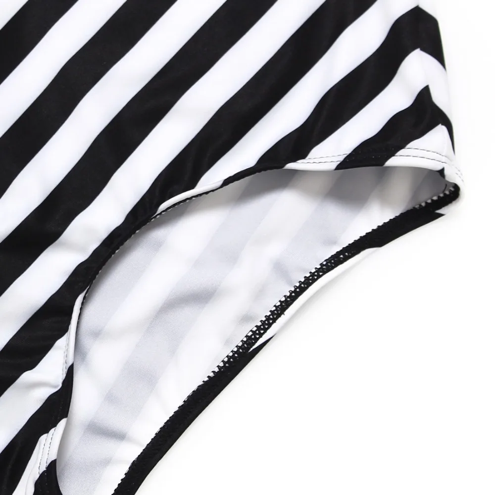 Female One Piece Stripe Swimsuit 2016 Women Bikini Sets Halter Strapless Bathing Suit Swimwear Plus Big Size 3XL Bodysuit GK026 | Спорт и