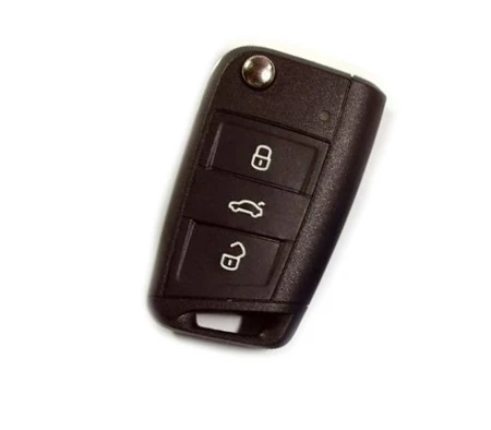 

Carbon Grey Hard Plastic 5G0 Keyless Remote Key Fob Flip Key Protection Case Cover 3 Button For VW MK7