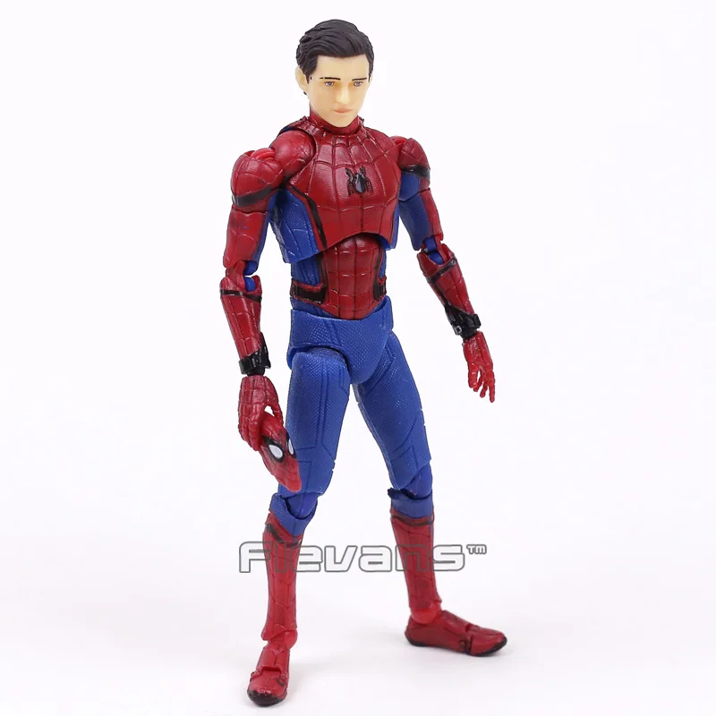 Mafex № 04" Человек-паук" Питер Паркер выпускников вер. ПВХ фигурка Коллекционная модель игрушки
