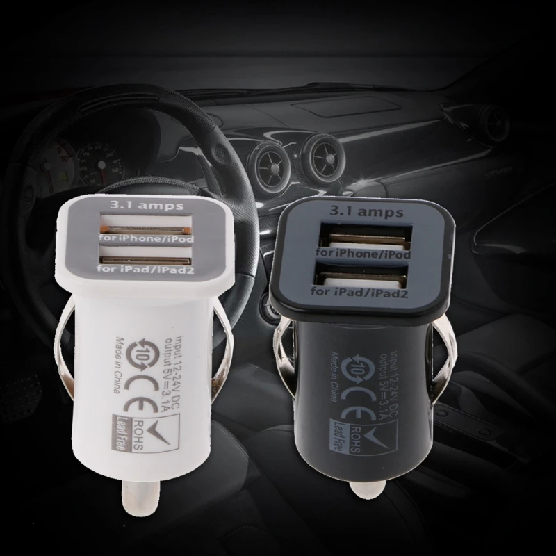 Авто высокое количество Адаптер зарядного устройства с двойным USB разъем