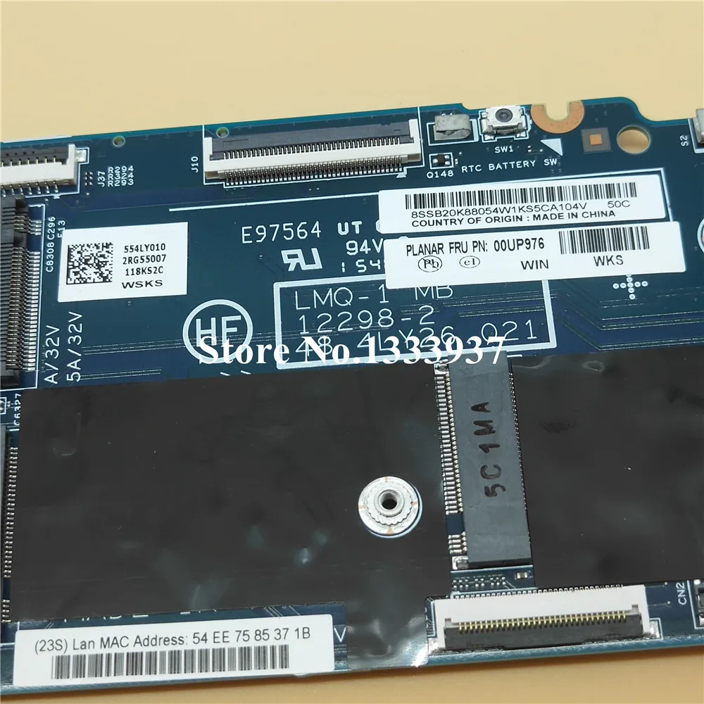 00UP976 для lenovo thinkpad X1C X1 углерода Материнская плата ноутбука LMQ-1 MB 12298-2 48.4LY26.021 с i5-4300