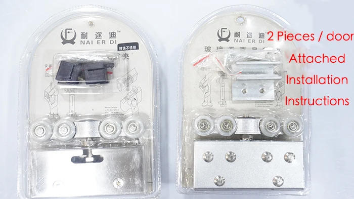 NED регулируемые раздвижные стеклянные двери ролики и вешалки подвесные колеса