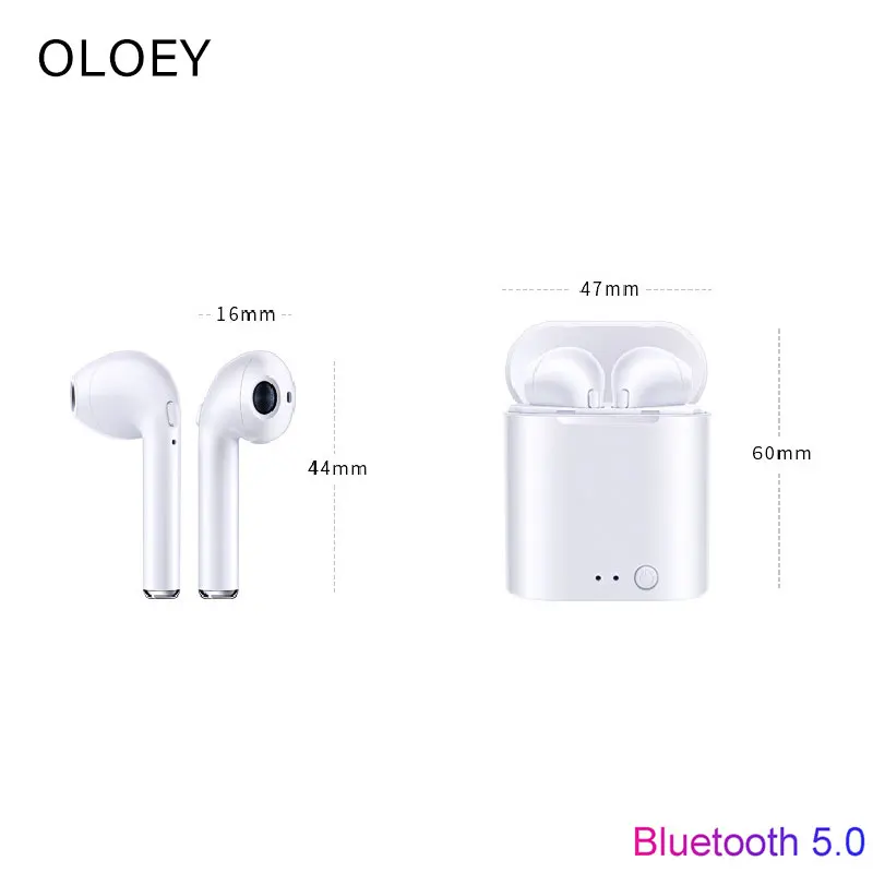 TWS i7mini Bluetooth 5 0 наушники с зарядным устройством беспроводные музыкальные