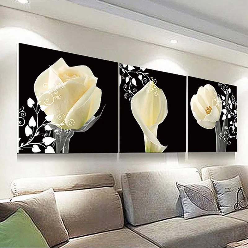 QIANZEHUI DIY Алмазная вышивка круглые алмазы тройной Европейский цветок полная